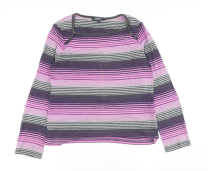 Maine Women's Multicoloured Striped T-Shirt Size 14