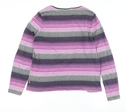 Maine Women's Multicoloured Striped T-Shirt Size 14