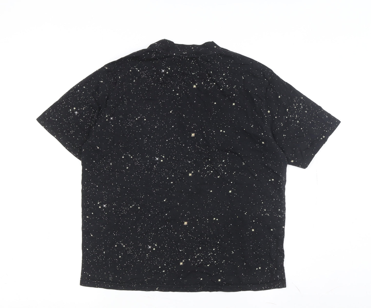 Womens UK Size M Vintage Black Basic T-Shirt