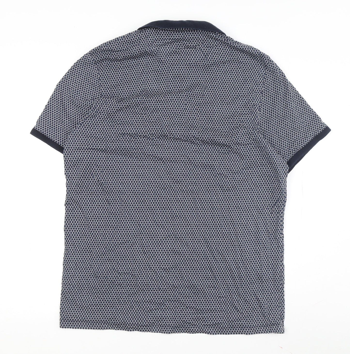 Ted Baker Men's Blue Geometric Polo Shirt L