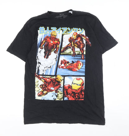 Marvel Iron Man Men's Black Graphic T-Shirt M
