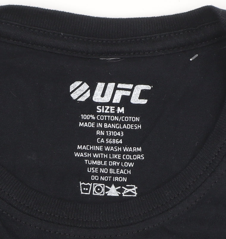 Unisex Adults UK Size M UFC Black Basic T-Shirt