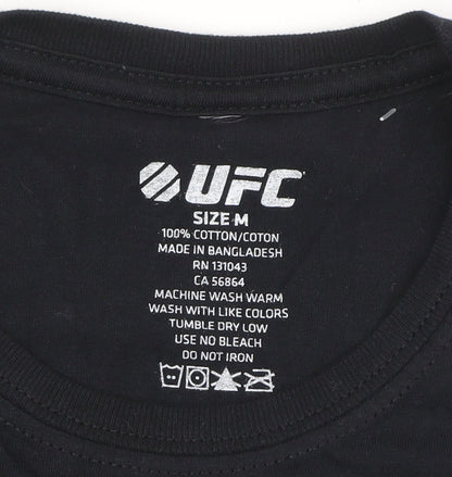 Unisex Adults UK Size M UFC Black Basic T-Shirt