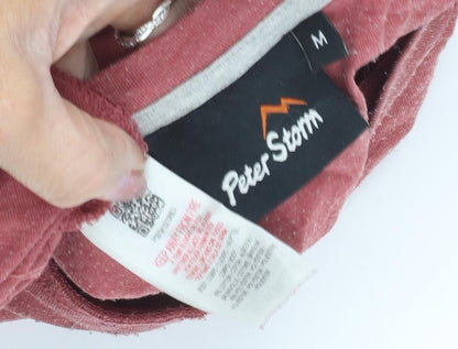 Peter Storm Men's Red M Cotton Crew Neck T-Shirt