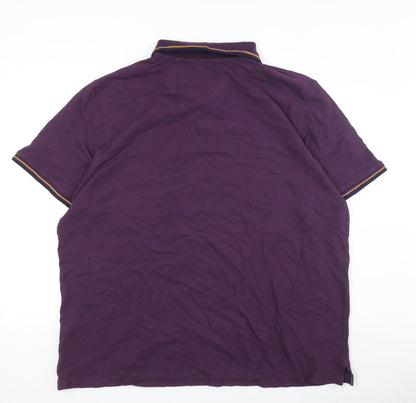 Maine Men's Purple 2XL Polo Shirt - Short Sleeve Cotton
