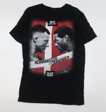 UFC Men's Black Graphic Print T-Shirt - Size M