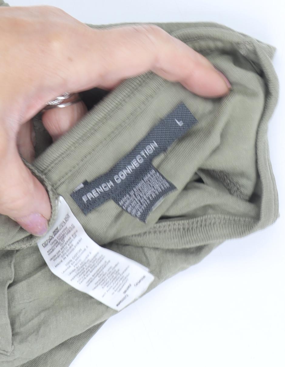 Mens UK Size L French Connection Green  T-Shirt