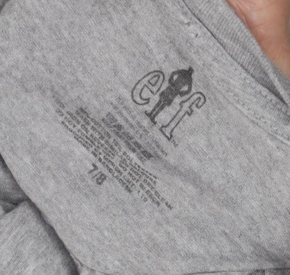 Elf Christmas Grey T-Shirt Unisex Kids 7-8 Years Regular Fit