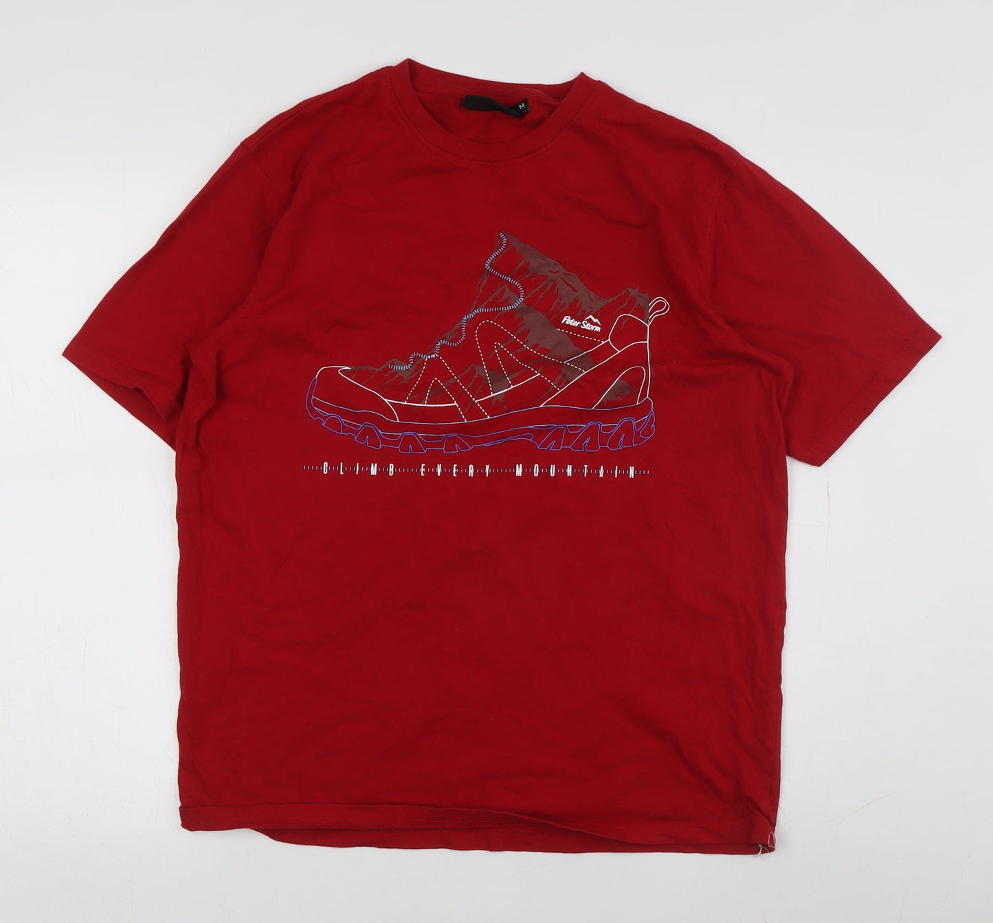 Peter Storm Men's Red Graphic T-Shirt, Medium, Cotton