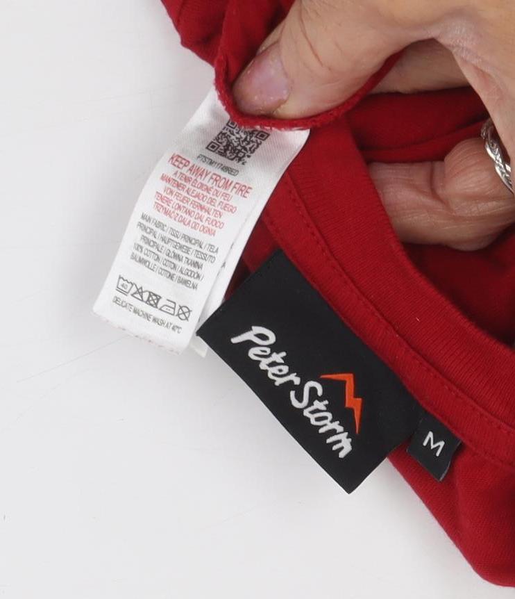 Peter Storm Men's Red Graphic T-Shirt, Medium, Cotton