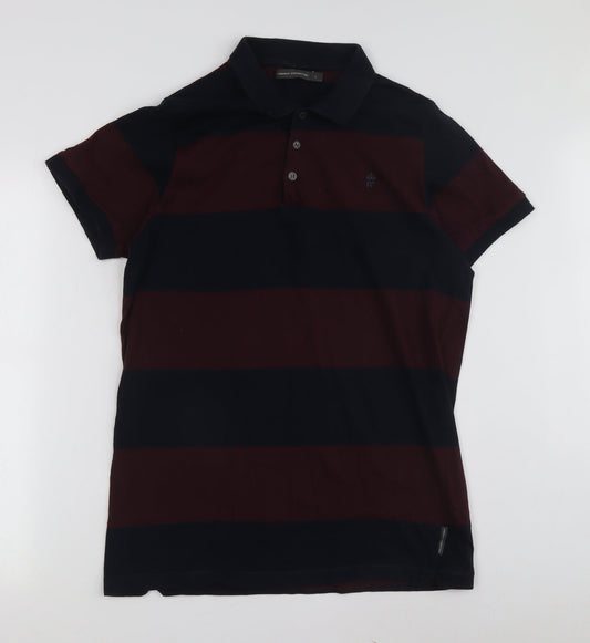 French Connection Men's Multicoloured Polo, L, Striped