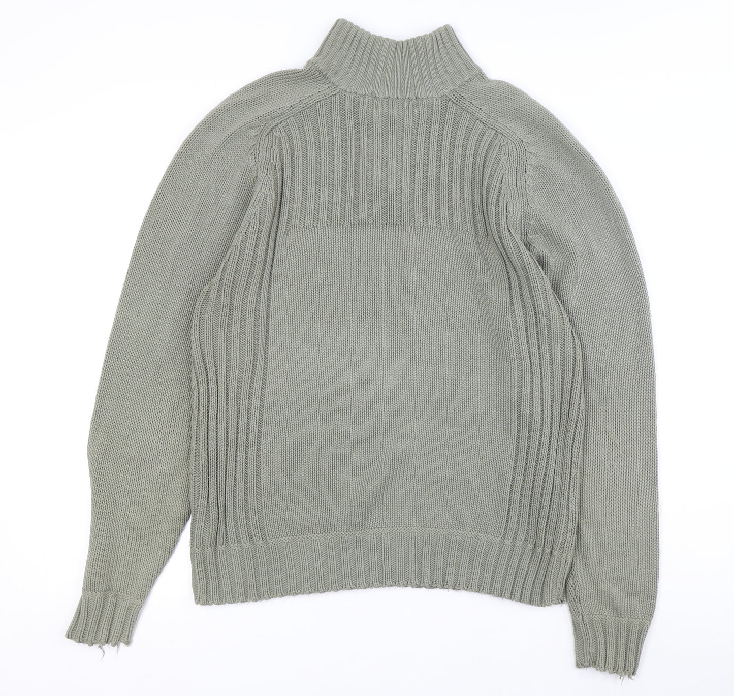 EWM Men's Green Cable-Knit Pullover, Size L