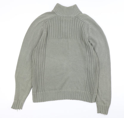 EWM Men's Green Cable-Knit Pullover, Size L