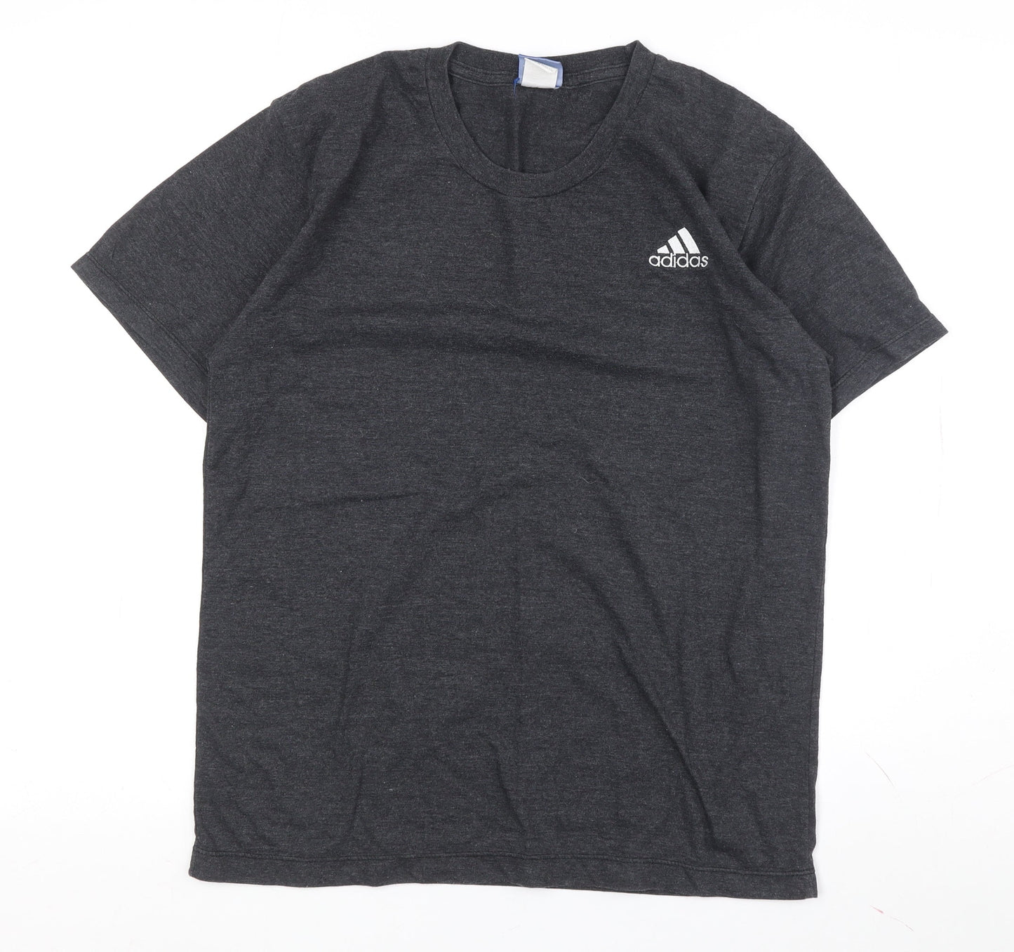 Adidas Men's Grey Short Sleeve T-Shirt Medium