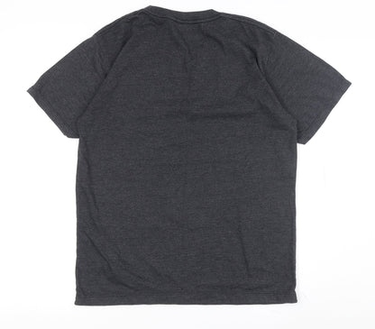 Adidas Men's Grey Short Sleeve T-Shirt Medium