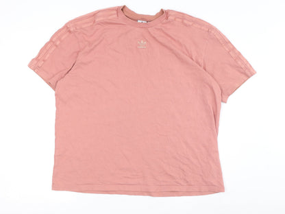 Womens UK Size 14 adidas Pink Basic T-Shirt