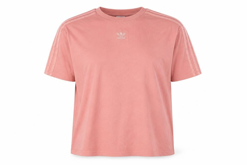Front view of Adidas Women's Pink Relaxed Sports T-Shirt, size 14