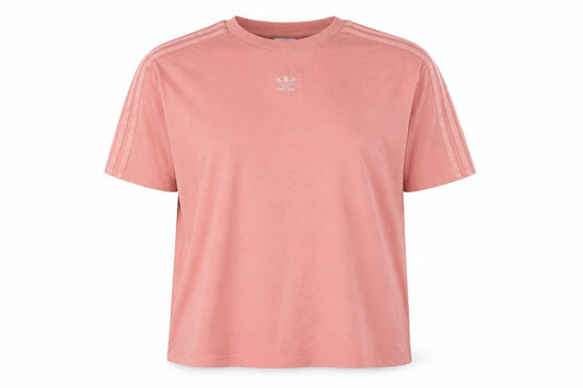 Front view of Adidas Women's Pink Relaxed Sports T-Shirt, size 14