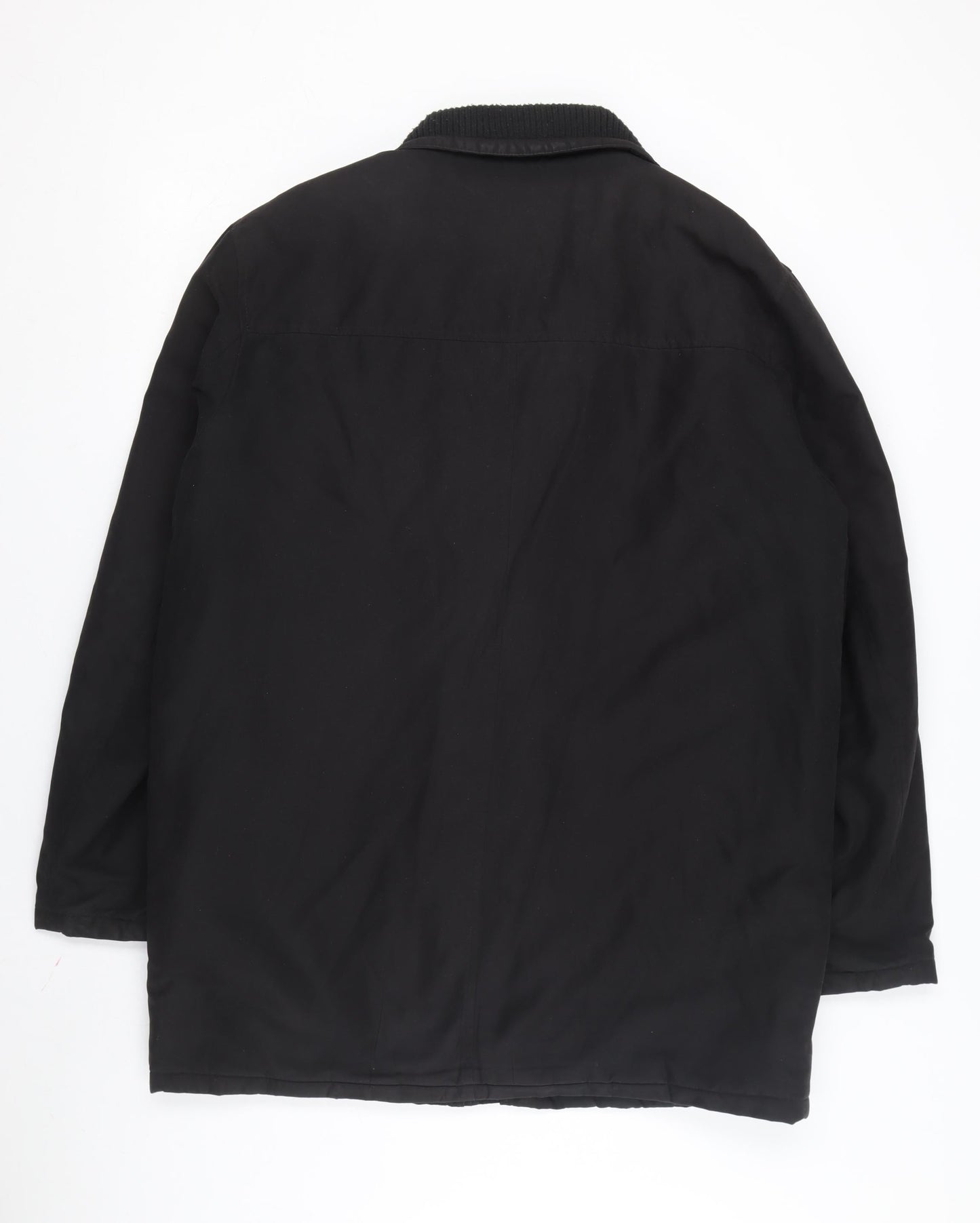 Mens UK Size M Greenwoods Black Overcoat