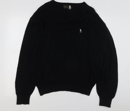 Sean Balketos Men's Black V-Neck Sweater - Size L