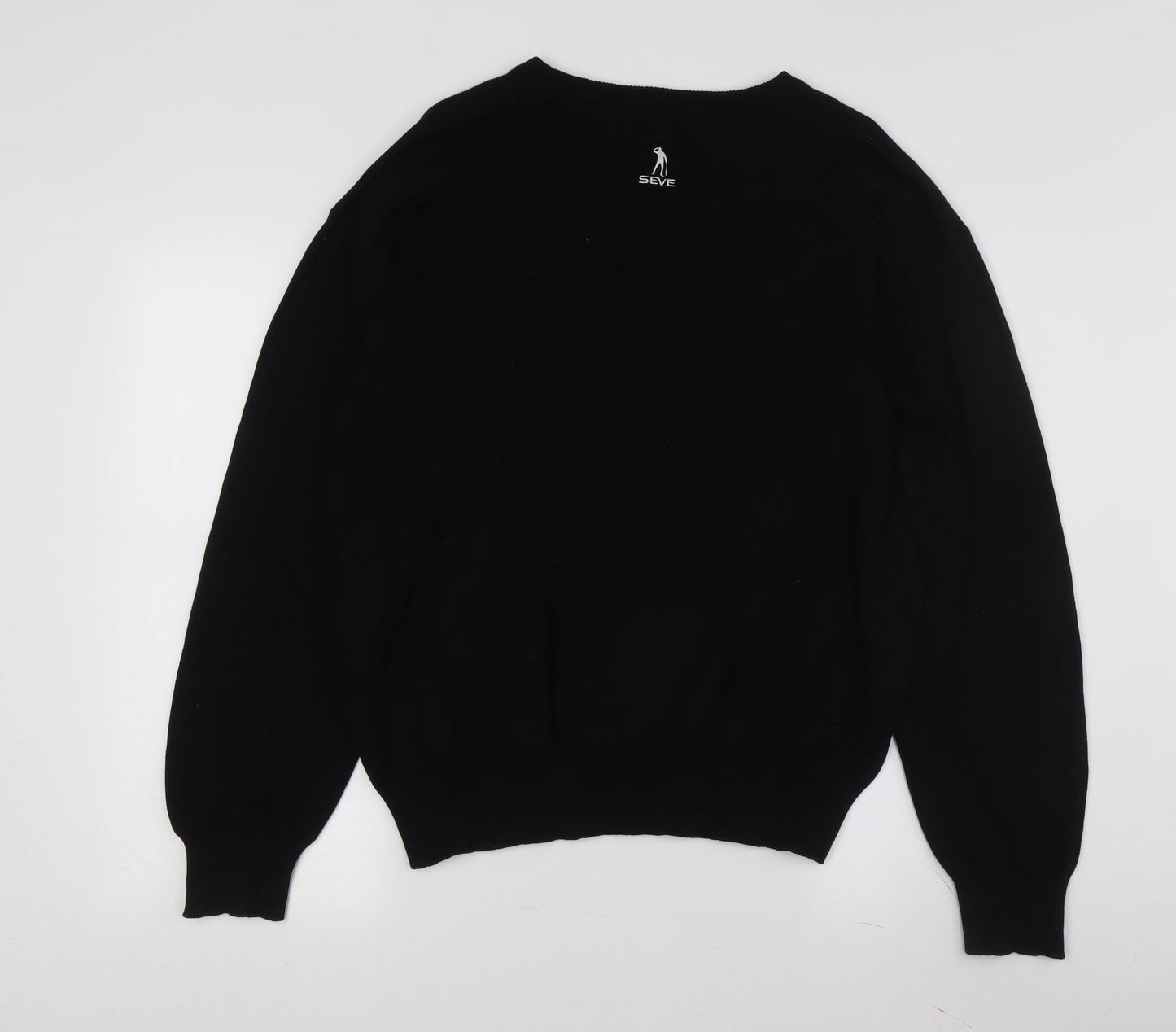 Sean Balketos Men's Black V-Neck Sweater - Size L