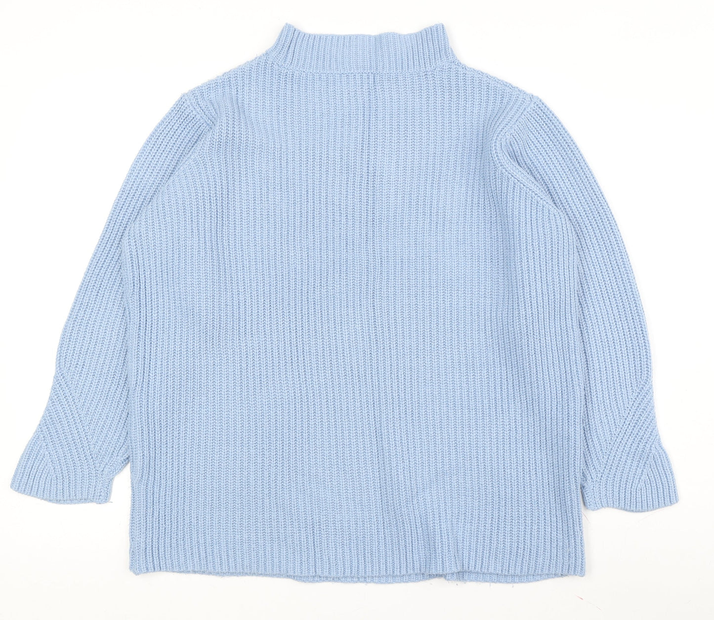 Damart Women's Blue Mock Neck Pullover Jumper, L