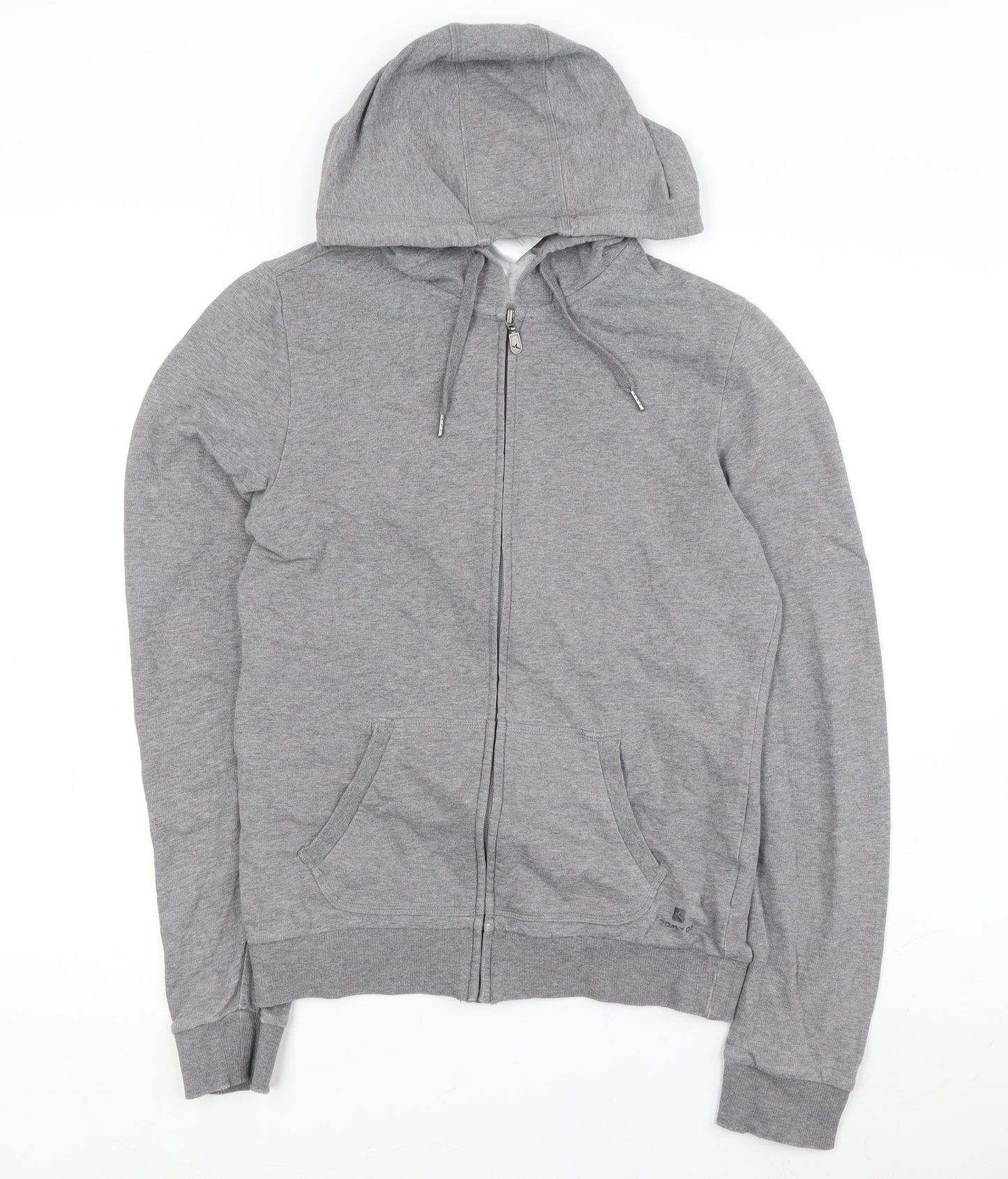 Unisex Adults UK Size S DOMYOS Grey Full Zip Hoodie