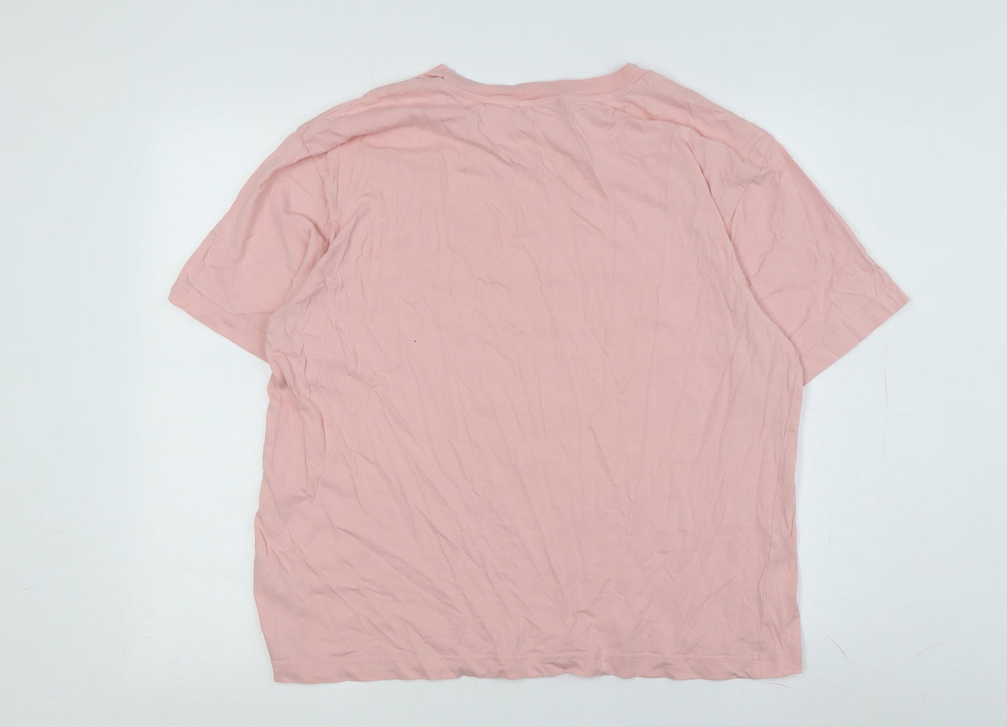 Womens UK Size M Monki Pink Basic T-Shirt