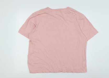 Womens UK Size M Monki Pink Basic T-Shirt