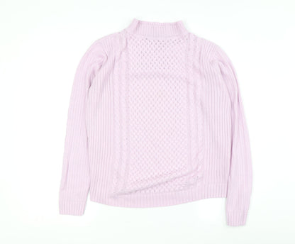 Womens UK Size S Isle Essentials Pink Pullover Jumper