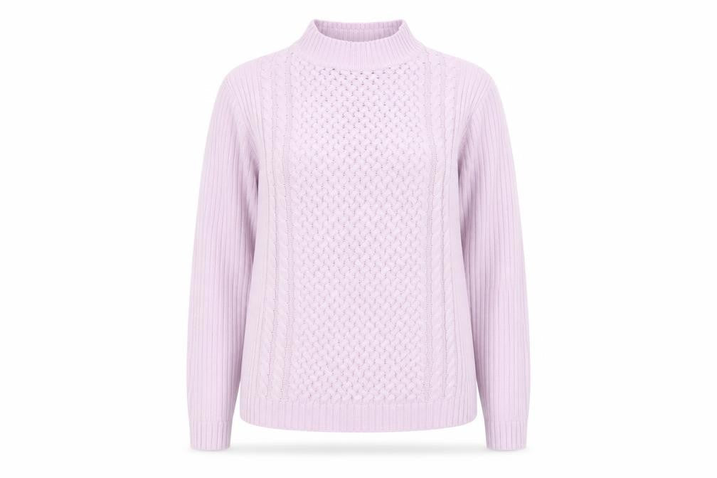 Womens UK Size S Isle Essentials Pink Pullover Jumper