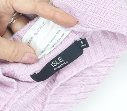 Womens UK Size S Isle Essentials Pink Pullover Jumper