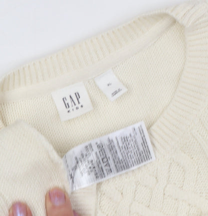 GAP Women’s Ivory Jumper Dress XL Long Sleeve