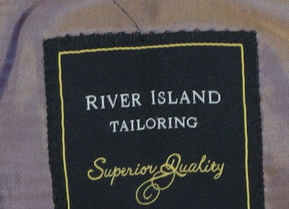 Mens UK Size 42 River Island Regular Brown Suit Jacket