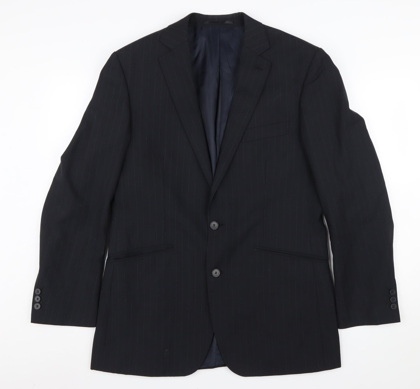 Mens UK Size 40 Jeff Banks Regular Black Suit Jacket