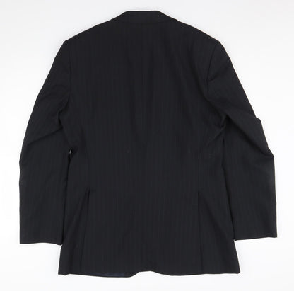 Mens UK Size 40 Jeff Banks Regular Black Suit Jacket