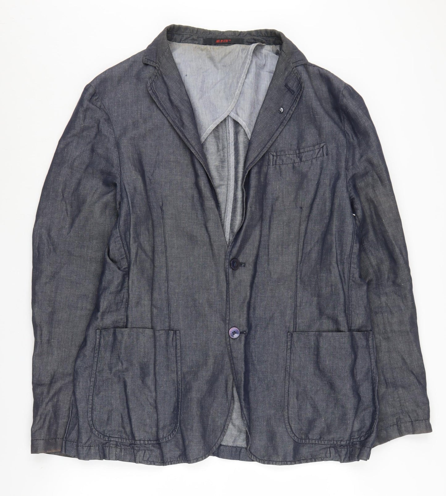 AT.P.CO Men's Blue Blazer, Size 26, Casual Spring Blazer