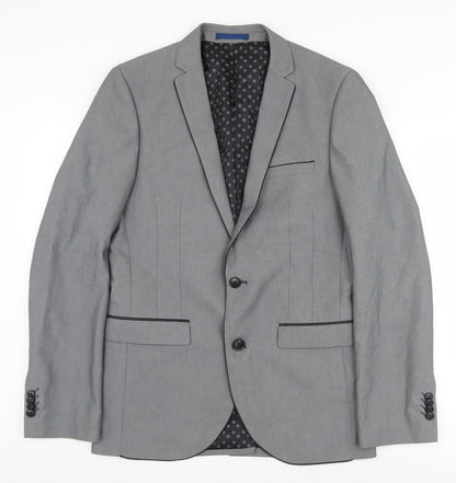 Mens UK Size 38 Ventuno 21 Regular Grey Suit Jacket