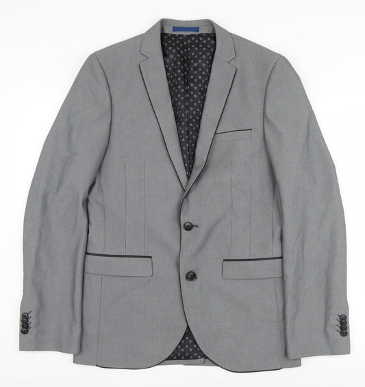 Mens UK Size 38 Ventuno 21 Regular Grey Suit Jacket