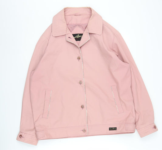 Womens UK Size 16 David Barry Pink Basic Jacket