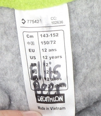 Quechua Boys Grey Fleece Jacket 11-12 Years