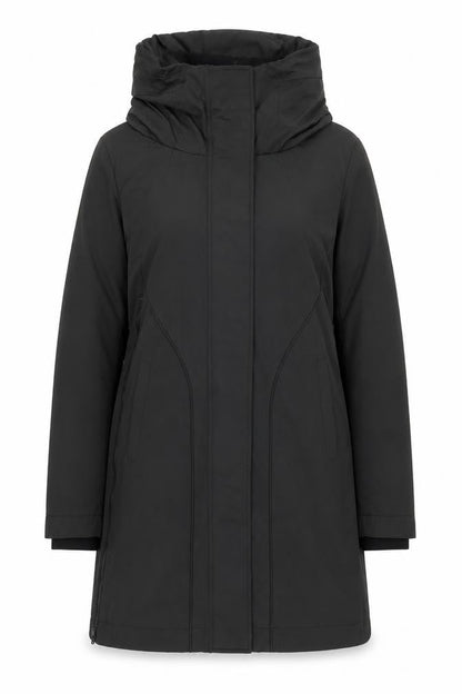 Sandwich Women's Black Long Hooded Coat Size 6