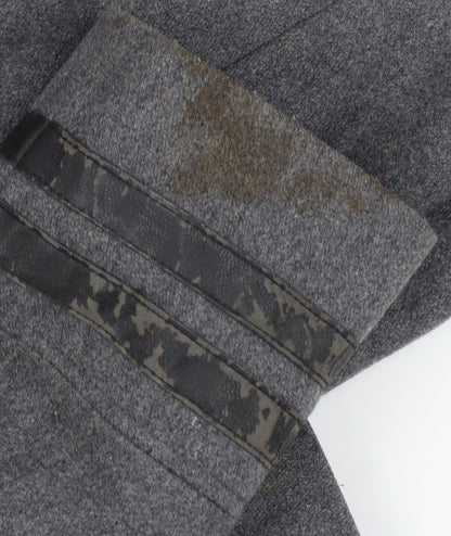 Mens UK Size L River Island Grey Pea Coat