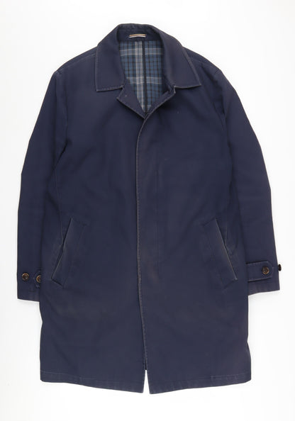 Mens UK Size L Howick Blue Overcoat