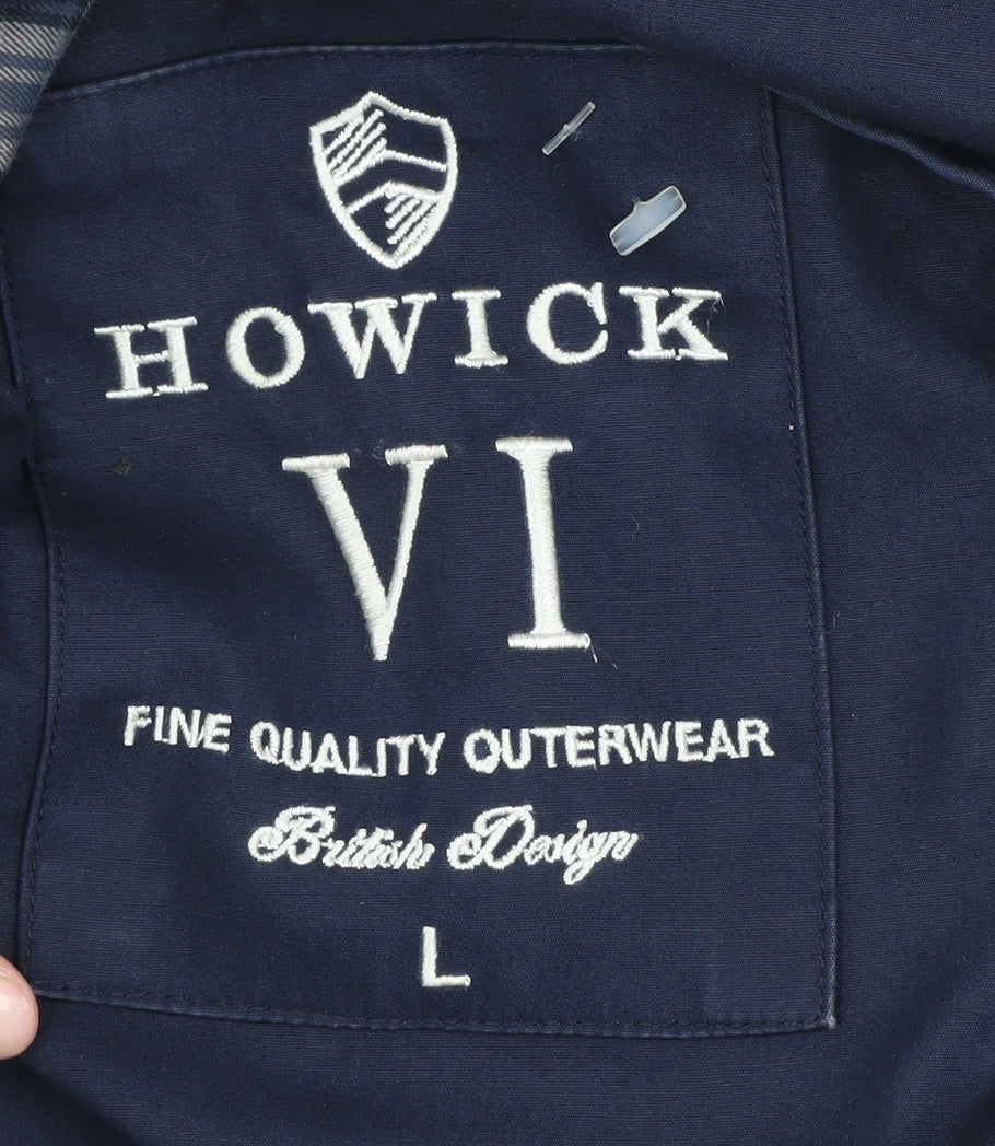 Mens UK Size L Howick Blue Overcoat