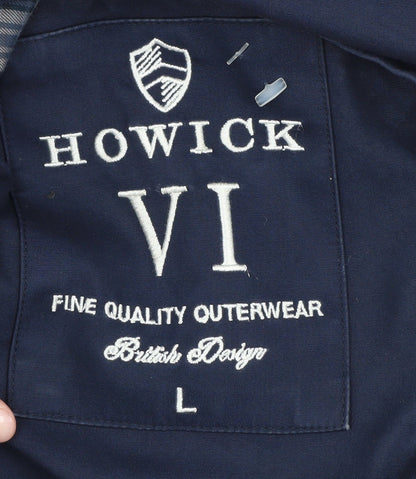 Mens UK Size L Howick Blue Overcoat