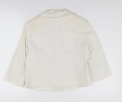 Missy In Love Women's White Blazer Size 10