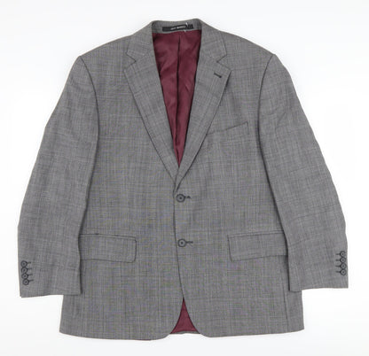 Mens UK Size 42 Jeff Banks Regular Grey Suit Jacket