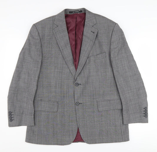 Mens UK Size 42 Jeff Banks Regular Grey Suit Jacket