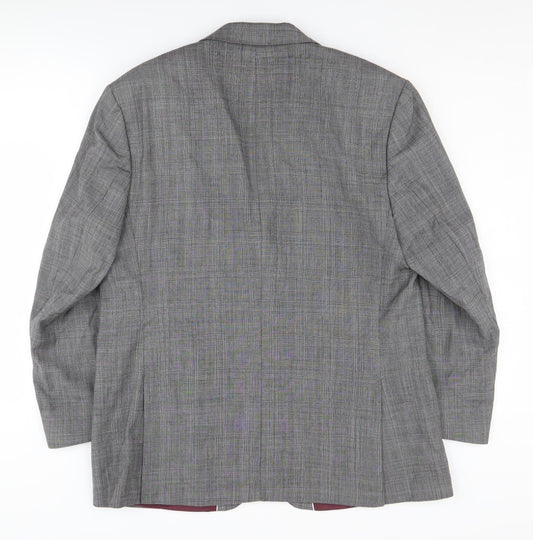 Mens UK Size 42 Jeff Banks Regular Grey Suit Jacket